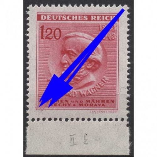 Böhmen & Mähren 129 postfrisch mit Plattenfehler II b