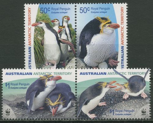 Austral. Antarktis 2007 WWF Naturschutz Haubenpinguin 169/72 ZD postfrisch
