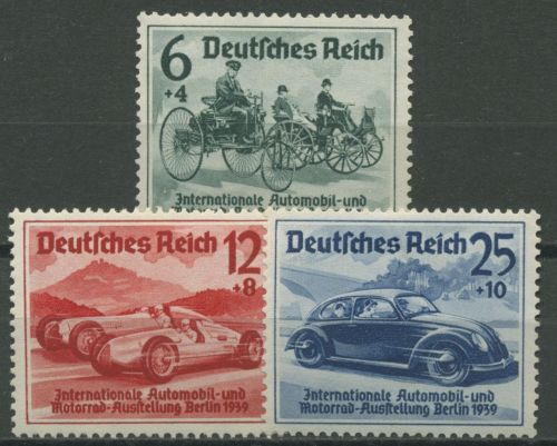 Deutsches Reich 1939 Int. Automobilausstellung 686/88 mit Falz