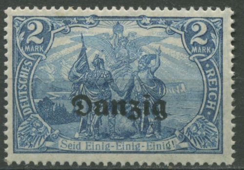 Danzig 1920 Freimarke mit Aufdruck 11 b postfrisch