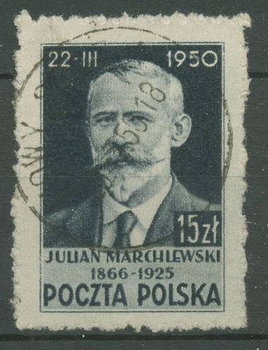 Polen 1950 Politiker Julian Marchlewski 546 gestempelt