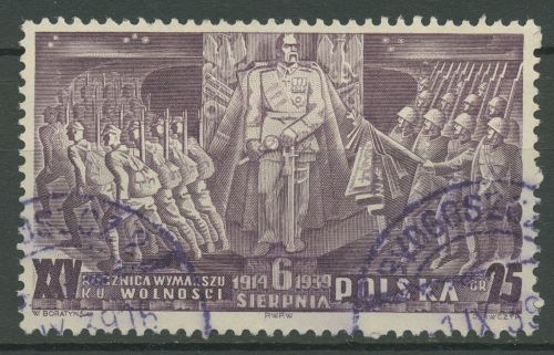 Polen 1939 Legionäre Marschall Pilsudski 356 gestempelt