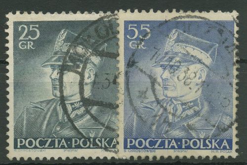 Polen 1937 Marschall Edward Rydz-Smigly 319/20 gestempelt