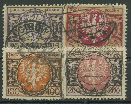 Polen 1921 Großer Adler auf Schild 171/74 gestempelt