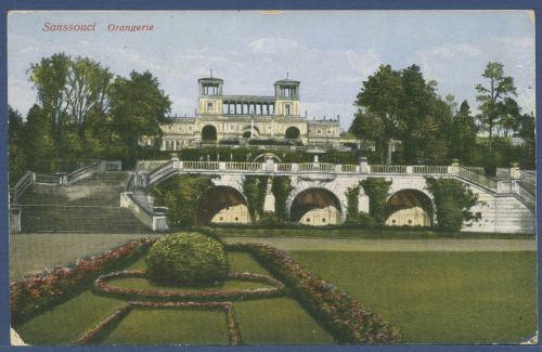 Potsdam Schloß Sanssouci Orangerie, gelaufen 1929 (AK5805)