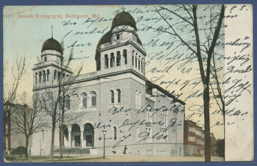 Jüdische Synagoge Baltimore Maryland, gelaufen 1908 (AK5841)