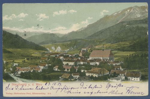 Neuberg an der Mürz Bezirk Bruck-Mürzzuschlag, gelaufen 1903 (AK5831)