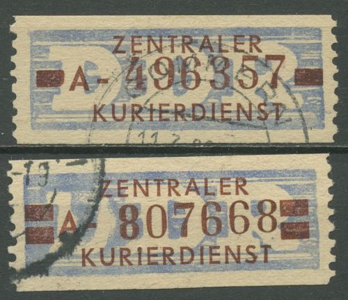 DDR 1958 Wertstreifen für den ZKD 20/21 A II gestempelt geprüft