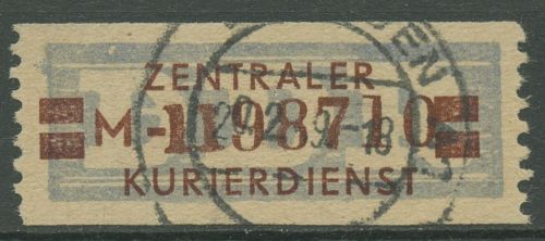 DDR 1958 Wertstreifen für den ZKD 21 M II gestempelt