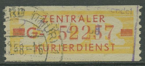 DDR 1958 Wertstreifen für den ZKD 18 I G gestempelt geprüft