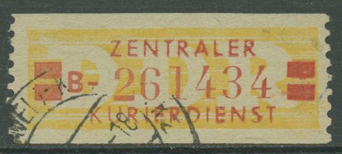DDR 1958 Wertstreifen für den ZKD 19 I B gestempelt geprüft