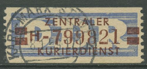 DDR 1958 Wertstreifen für den ZKD 21 H gestempelt