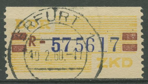 DDR 1959 Wertstreifen für den ZKD 25 R gestempelt