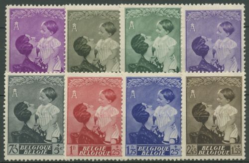 Belgien 1937 Königin-Astrid-Erinnerungsfonds 443/50 mit Falz