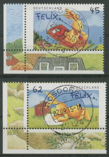 Bund 2015 Felix der Hase 3140/41 Ecke 3 mit TOP-Stempel (E4698)