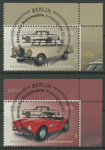 Bund 2015 Oldtimer BMW 507 Mercedes 220 S 3143/44 Ecke 2 mit ESST Berlin (E5642)