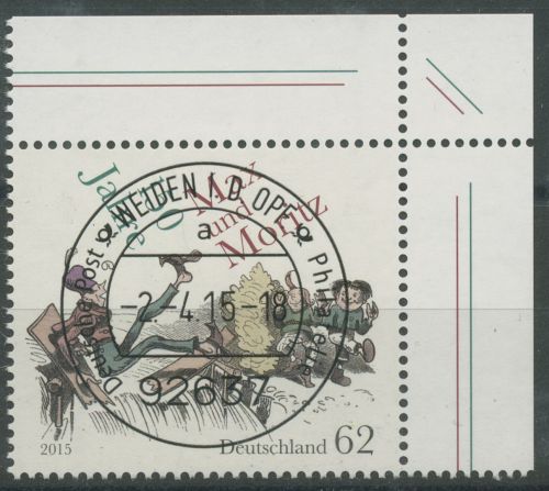 Bund 2015 Wilhelm Busch Max & Moritz 3146 Ecke 2 gestempelt (E5647)