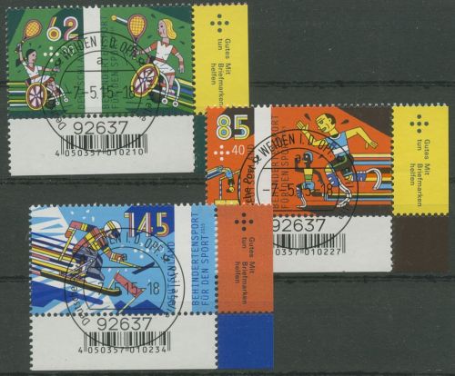 Bund 2015 Sport Behindertensport 3149/51 Ecke 4 gestempelt (E5650)