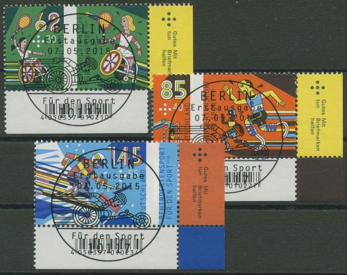 Bund 2015 Sport Behindertensport 3149/51 Ecke 4 mit ESST Berlin (E4010)