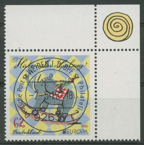 Bund 2015 Europa CEPT Historisches Spielzeug 3152 Ecke 2 gestempelt (E5652)