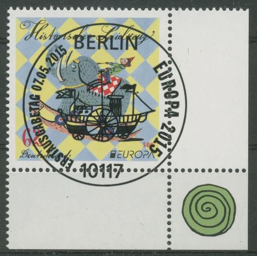 Bund 2015 Europa CEPT Historisches Spielzeug 3152 Ecke 4 mit ESST Berlin (E5654)