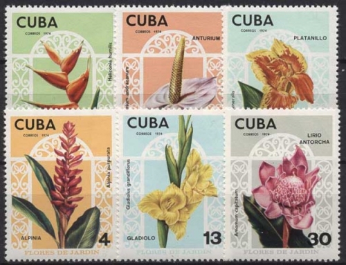 Kuba 1974 Pflanzen Gartenblumen 1980/85 postfrisch