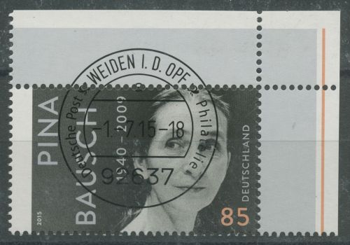 Bund 2015 Tänzerin Pina Bausch 3166 Ecke 2 gestempelt (E5683)