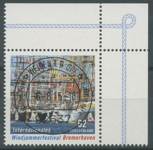 Bund 2015 Windjammerfestival Bremerhaven 3172 Ecke 2 gestempelt (E5686)