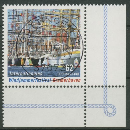 Bund 2015 Windjammerfestival Bremerhaven 3172 Ecke 4 mit TOP-Stempel (E4728)