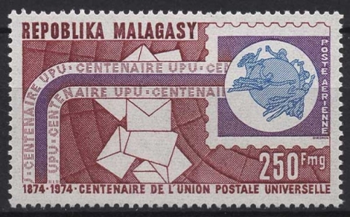 Madagaskar 1974 100 Jahre Weltpostverein UPU 716 postfrisch