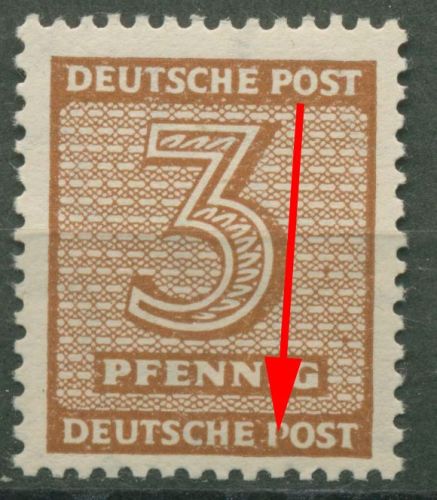 SBZ West-Sachsen Freim. Ziffern m. Plattenfehler 126 Y w a I postfrisch