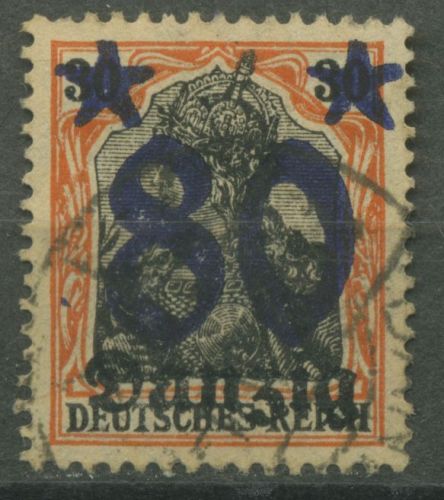 Danzig 1920 Germania mit Aufdruck 20 gestempelt geprüft