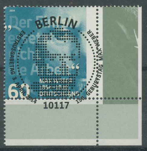 Bund 2014 Persönlichkeiten Max Weber 3071 Ecke 4 mit ESST Berlin (E5744)