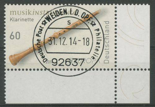 Bund 2014 Europa CEPT Musikinstrumente 3078 Ecke 4 gestempelt (E5748)