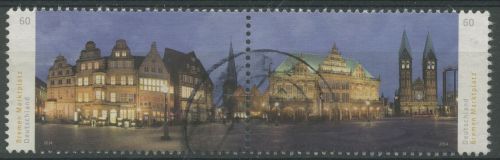Bund 2014 Panorama Bremer Marktplatz 3083/84 ZD gestempelt (E5753)