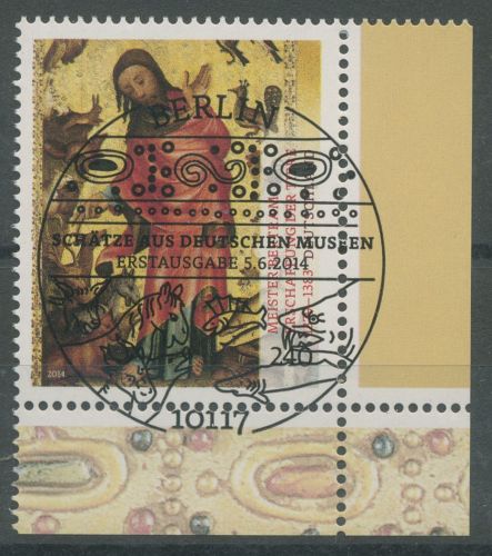 Bund 2014 Gemälde "Erschaffung der Tiere" 3085 Ecke 4 mit ESST Berlin (E5756)