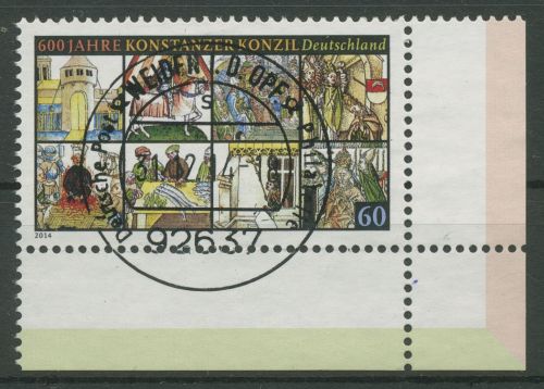 Bund 2014 Konzil von Konstanz 3091 Ecke 4 gestempelt (E5761)