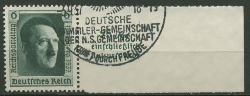 Deutsches Reich 1937 A. Hitler Einzelmarke 650 aus Block 11 gestempelt