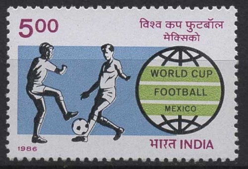 Indien 1986 Fußball-Weltmeisterschaft Mexiko 1058 postfrisch