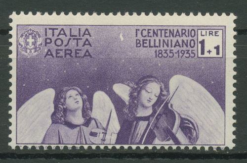 Italien 1935 100. Todestag von Vincenzo Bellini Musizierende Engel 541 mit Falz