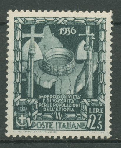 Italien 1938 Proklamation des Italienischen Imperiums 612 mit Falz