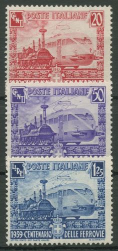 Italien 1939 Eisenbahn Lokomotive 620/22 mit Falz