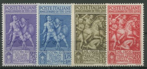 Italien 1941 Geschichtsschreiber Titus Livius Relief Legionäre 629/32 postfrisch