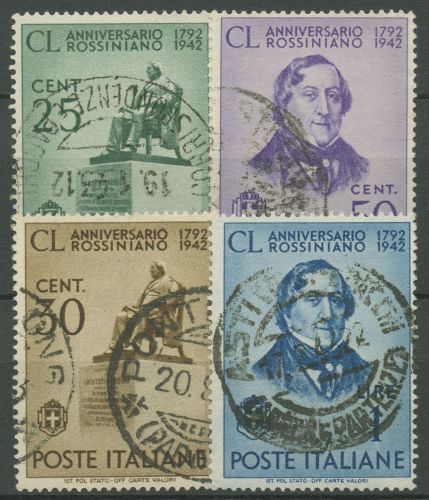 Italien 1942 150. Geburtstag von Gioaccino Rossini Komponist 638/41 gestempelt