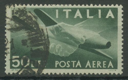 Italien 1945 Flugpostmarke Flugzeug 713 gestempelt