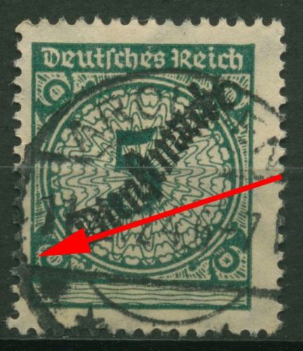 Dt. Reich Dienst 1923 Plattenfehler: Parallelerscheinung D 100 PE I gestempelt