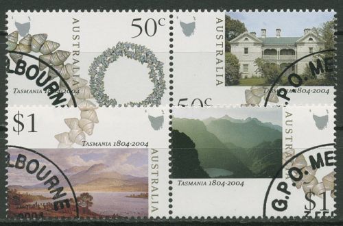Australien 2004 200 Jahre Stadt Hobart Tasmanien 2283/86 ZD gestempelt