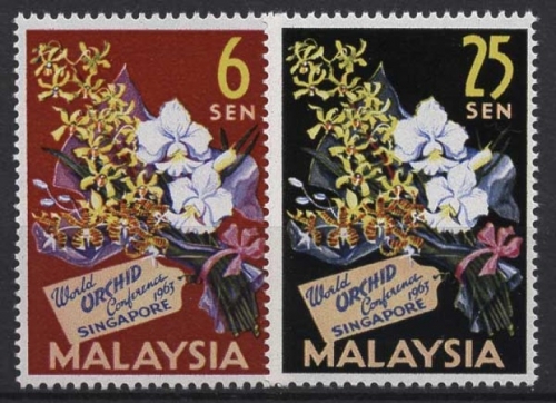 Malaysia 1963 Pflanzen Blumen Orchideen 4/5 postfrisch