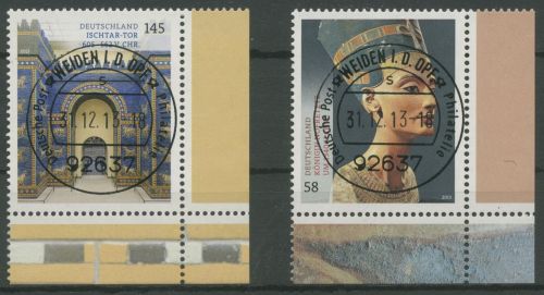 Bund 2013 Schätze aus dt. Museen Nofretete 2975/76 Ecke 4 gestempelt (E5803)