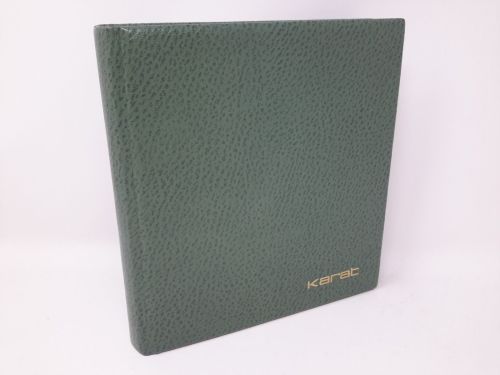 Lindner Münzalbum Ringbinder Karat LEDER 1106 L grün gebraucht (ZM4)